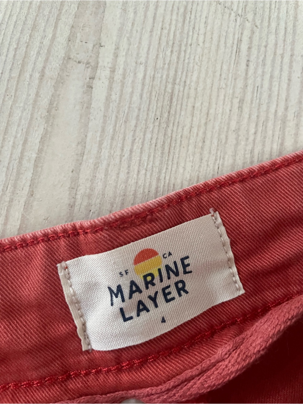 Marine Layer Rust-Orange Bootcut High-Rise Pants - Picture 2 of 3
